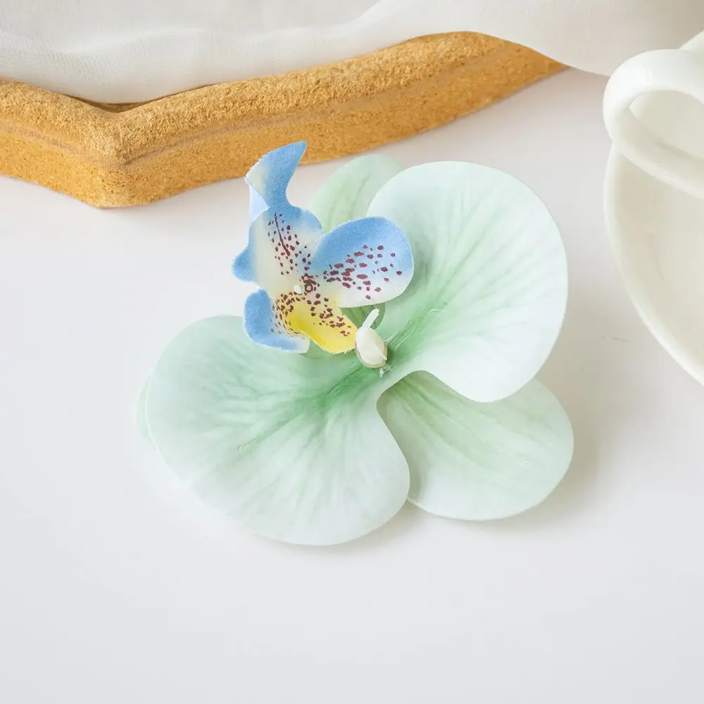 Sztuczna orchidea tajska motyl, kwiat do dekoracji i DIY śliwka