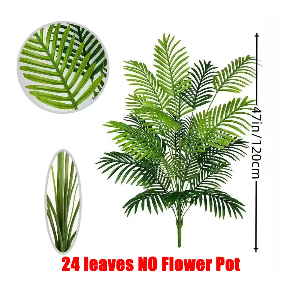 Sztuczna palma monstera 70-120 cm do dekoracji domu Fluorescencyjny żółty
