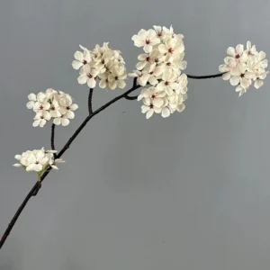 Sztuczne kwiaty jedwabne gruszki, gałązka 90 cm Niebieski