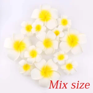 Sztuczne kwiaty Plumeria hawajska pianka PE 10 sztuk Zielony