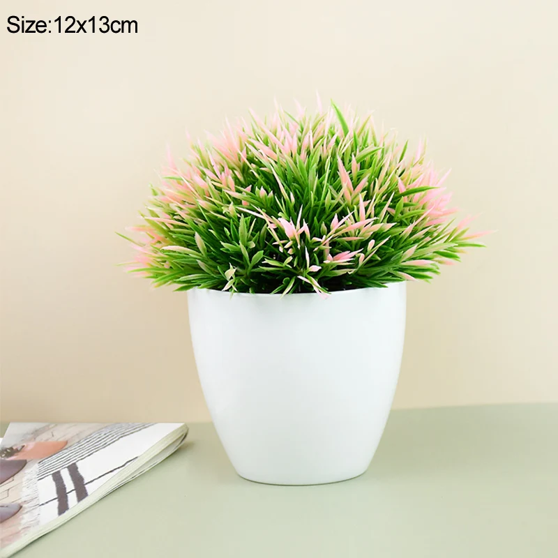 Sztuczne mini drzewko bonsai w doniczce do dekoracji Oliwkowy