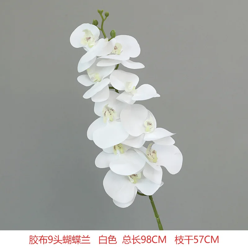 Sztuczne orchidee motylkowe 9 sztuk — dekoracja ślubna i domowa Brązowy