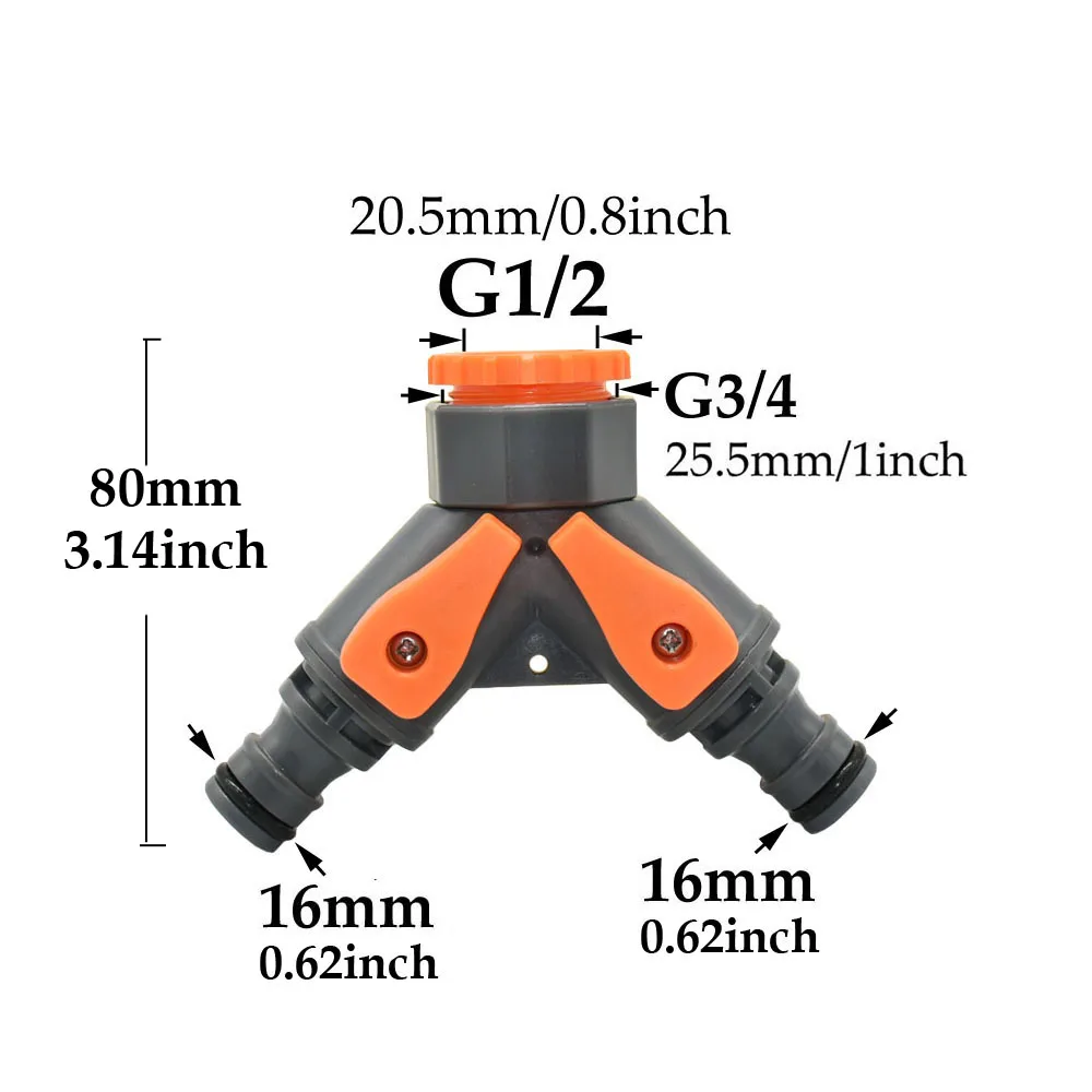 Szybkozłączka do węża ogrodowego 16 i 20 mm żółty