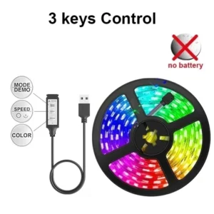 Taśma LED RGB 5V USB 5050 do oświetlenia pokoju 5–10 m Emitujący kolor 2