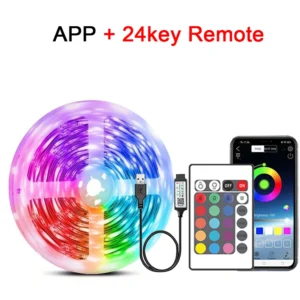 Taśma LED RGB z synchronizacją muzyki USB pilot i kontroler Rgb