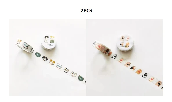 Taśma washi kreskówkowy kot do scrapbookingu Granatowy