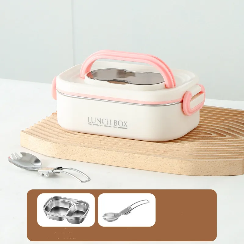 Termiczny lunchbox stalowy 1500 ml z torbą 750ml różowy