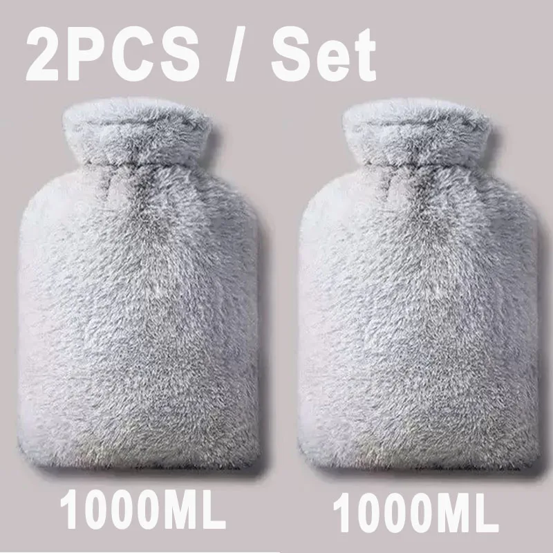 Termofor 1000 ml z pranym pokrowcem materiałowym Granatowy