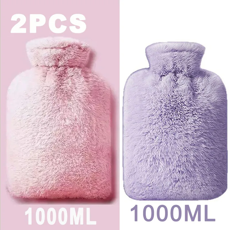 Termofor 1000 ml z pranym pokrowcem materiałowym Pomarańczowy