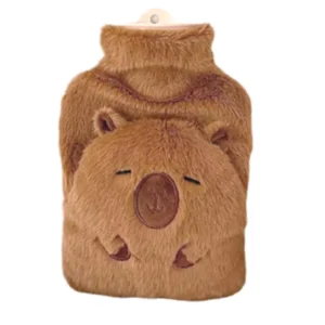 Termofor Kapibara 1000 ml z polarowym pokrowcem Zielony