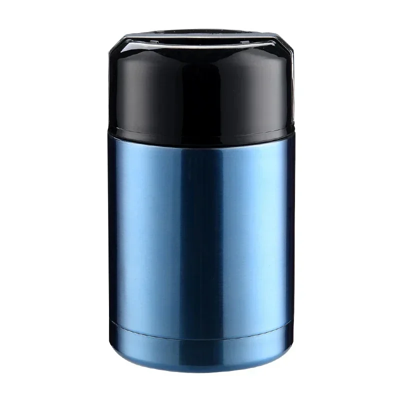Termos obiadowy stalowy 800-1200 ml z torbą Niebieski