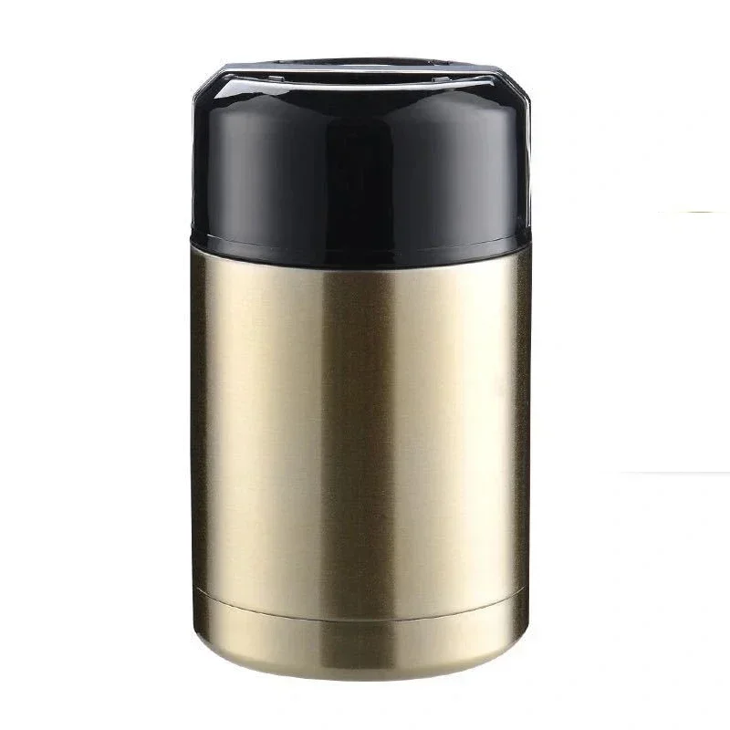 Termos obiadowy stalowy 800-1200 ml z torbą Złoto