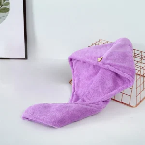 Turban do suszenia włosów z mikrofibry żółty