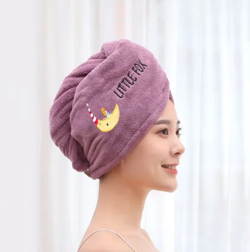 Turban do włosów z mikrofibry z kocimi uszkami Pomarańczowy