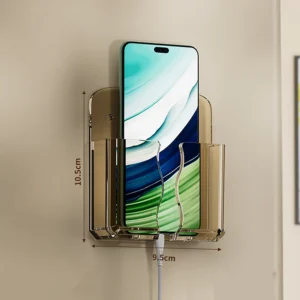 Uchwyt na pilota i telefon do montażu na półce ściennej Czerwony