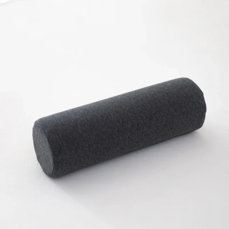 Wałek do spania z pianki memory foam — poduszka cylindryczna pod szyję żółty