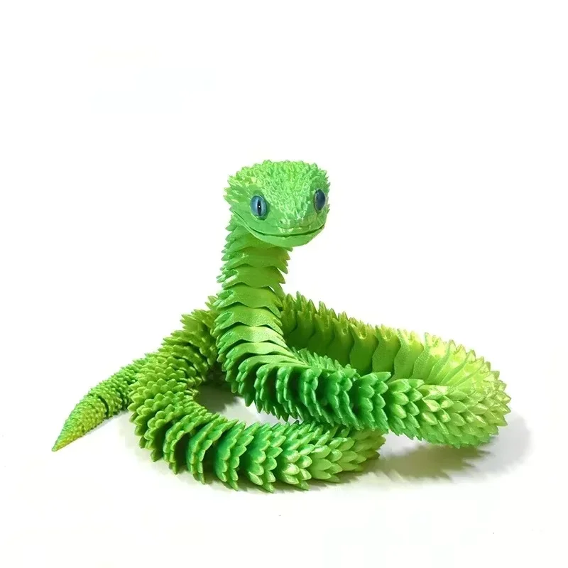 Wąż fidget z druku 3D - ruchoma figurka Jasny fiolet