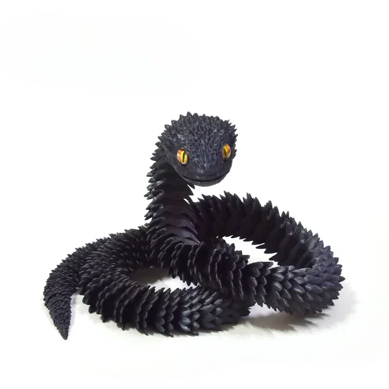 Wąż fidget z druku 3D - ruchoma figurka Różowy