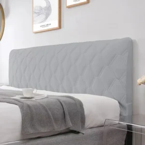 Welurowy pokrowiec na zagłówek quilted – gładki, jednolity kolor Fioletowy