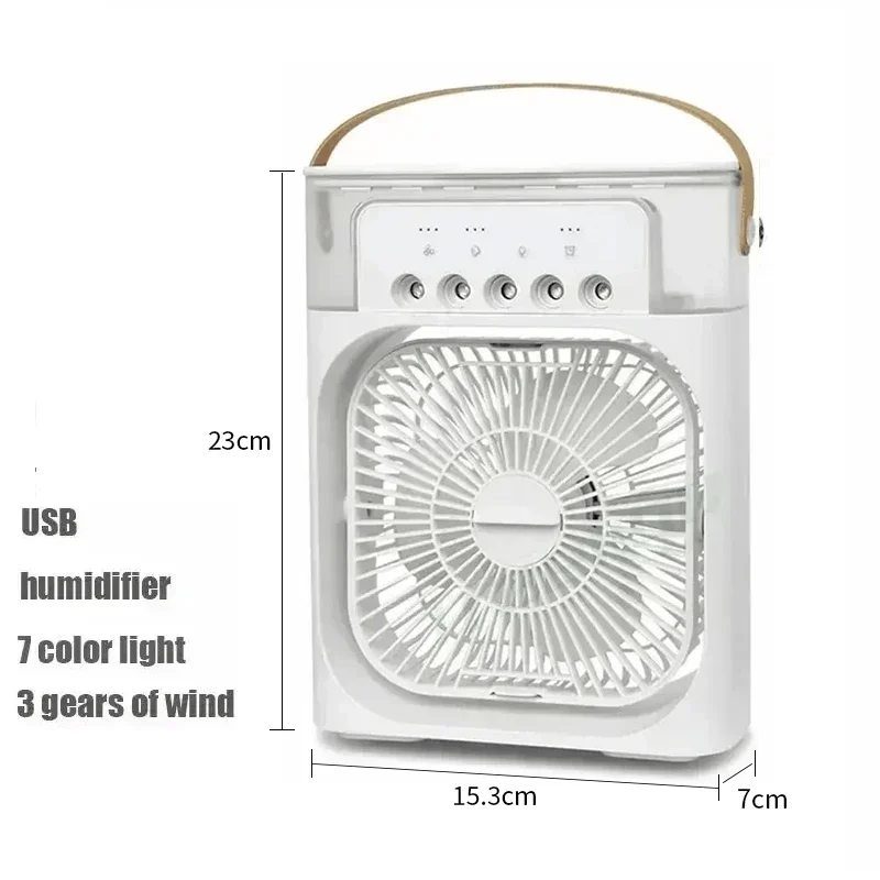 Wentylator klimatyzator 3 w 1 z nawilżaczem i lampką LED Czysta biel