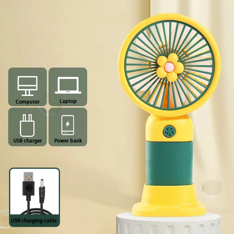 Wentylator ręczny USB plastikowy stojący i ręczny 2w1 Marynarka