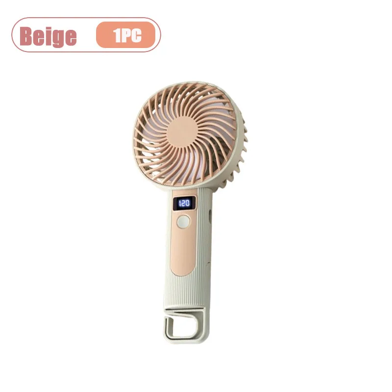 Wentylator USB biurkowy 2w1 z cyfrowym wyświetlaczem Ciemnozielony