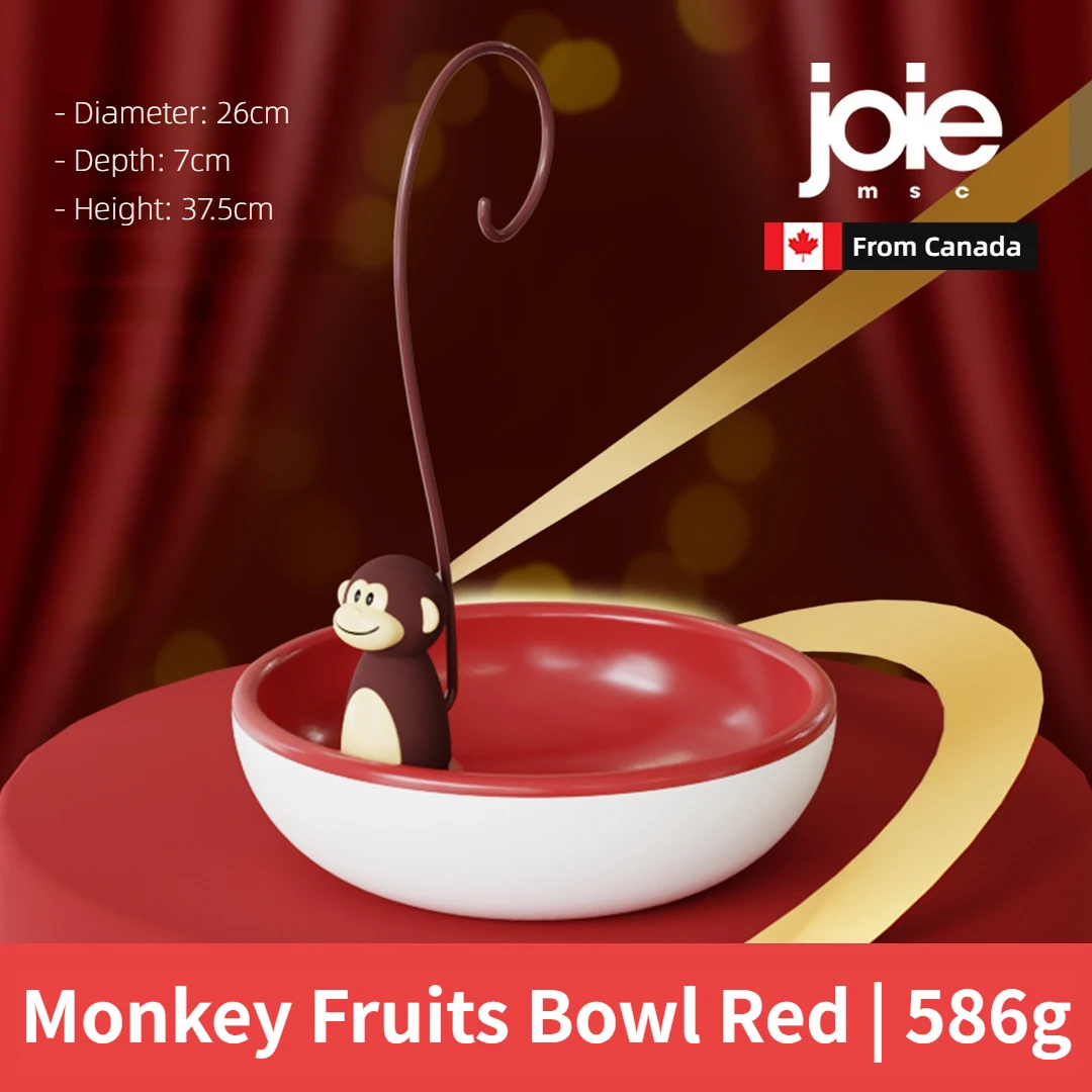 Wieszak na banany z miską na owoce Monkey Burgundia