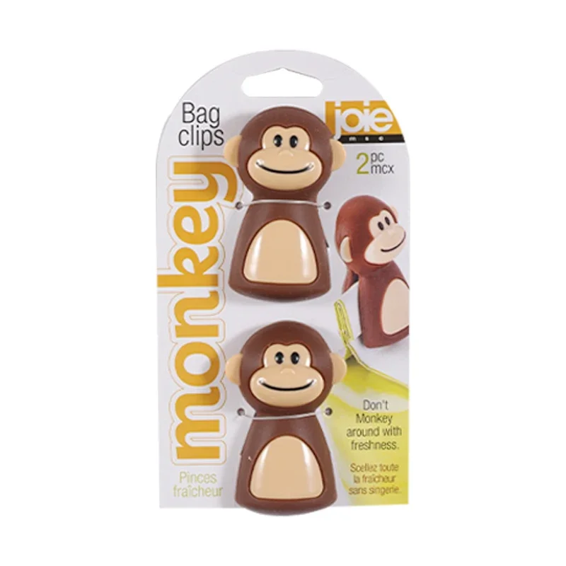 Wieszak na banany z miską na owoce Monkey Różowy