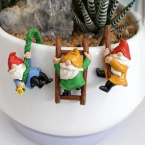 Wiszące figurki krasnali do doniczek 3 szt. 