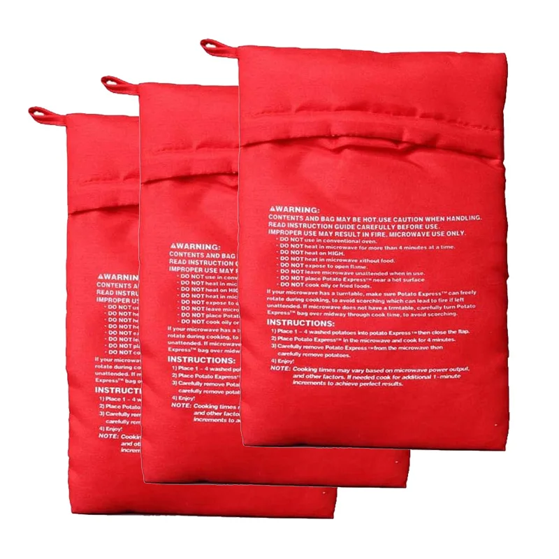 Worek do pieczenia ziemniaków w mikrofalówce 3Pcs