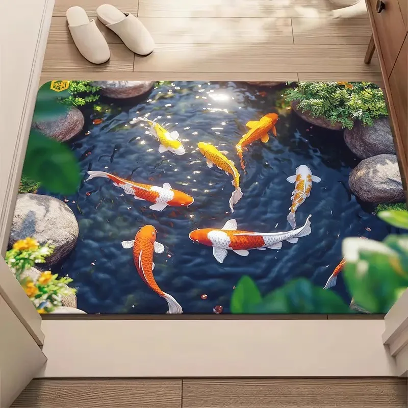 Wycieraczka 3D z iluzją karpia – antypoślizgowa mata 2