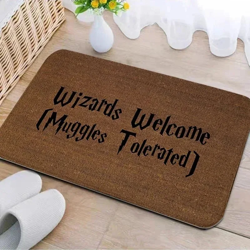 Wycieraczka Welcome z napisem do drzwi wejściowych i kuchni Czarny
