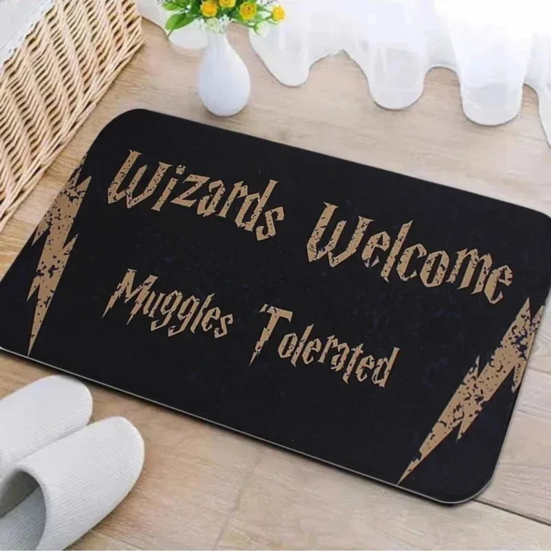 Wycieraczka Welcome z napisem do drzwi wejściowych i kuchni Fioletowy
