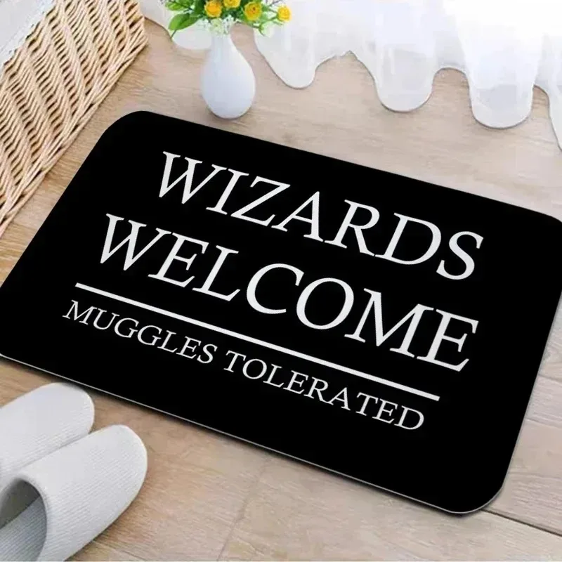 Wycieraczka Welcome z napisem do drzwi wejściowych i kuchni Różowy