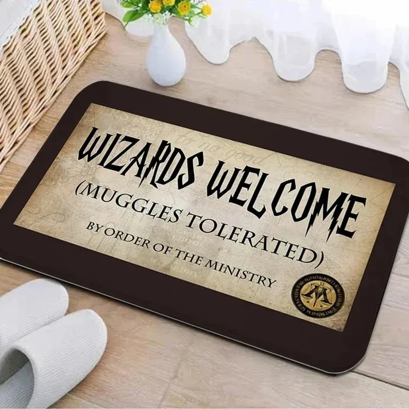 Wycieraczka Welcome z napisem do drzwi wejściowych i kuchni Zielony