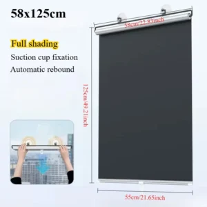 Wysuwana roleta zaciemniająca bez wiercenia z filtrem UV X full shading
