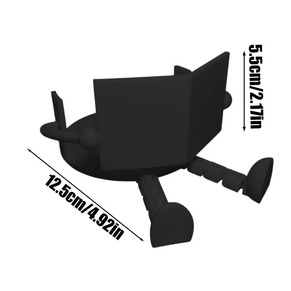 Zabawny stojak na papier toaletowy 3D Czarny