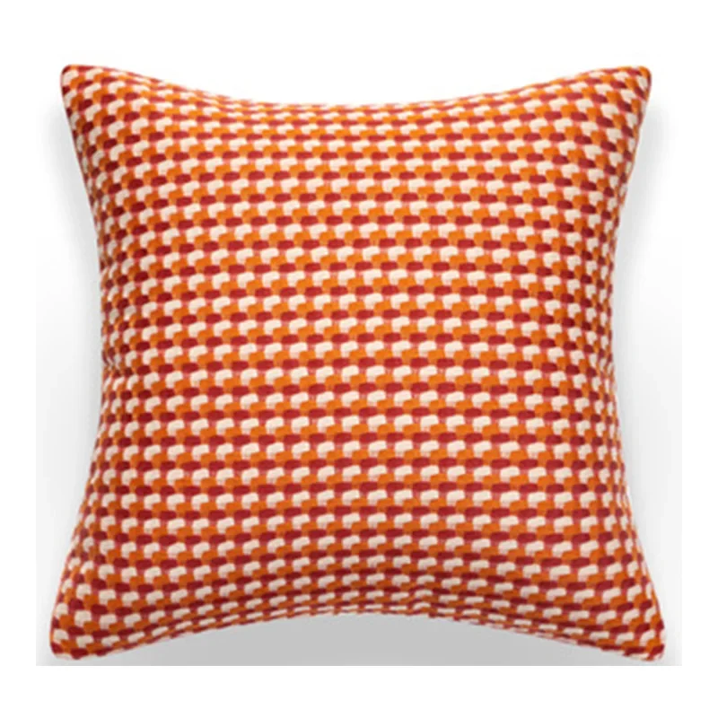 Żakardowa poszewka na poduszkę 45x45 cm w stylu nordyckim Pomarańczowy