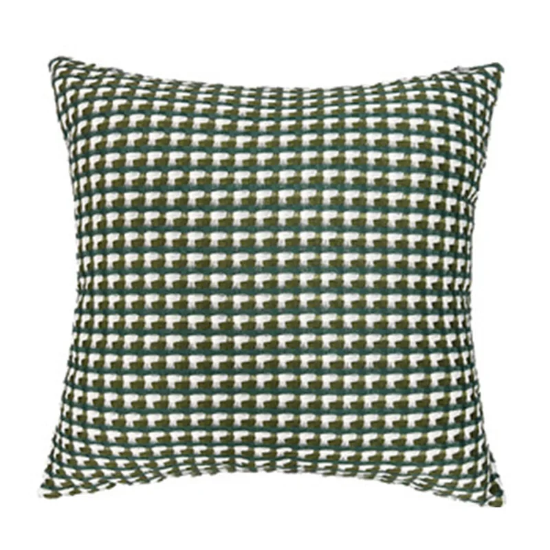 Żakardowa poszewka na poduszkę 45x45 cm w stylu nordyckim Zielony