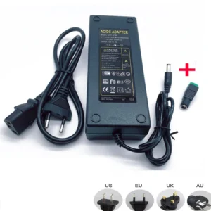 Zasilacz 12V 10A 120W z wtyczką - transformator do taśm LED