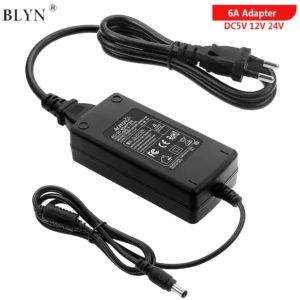 Zasilacz 12V 6A – transformator do taśm LED i kamer CCTV Niebieski