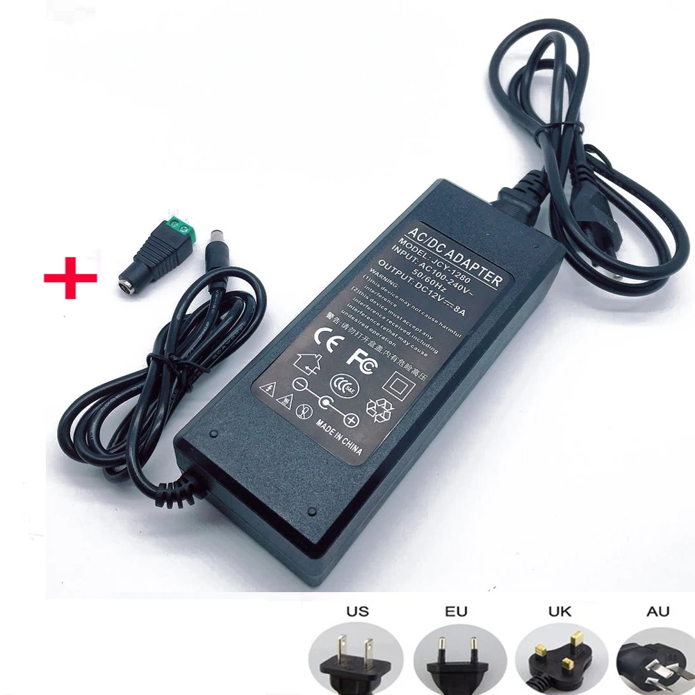 Zasilacz 12V 8A 96W do taśm LED 5050 3528