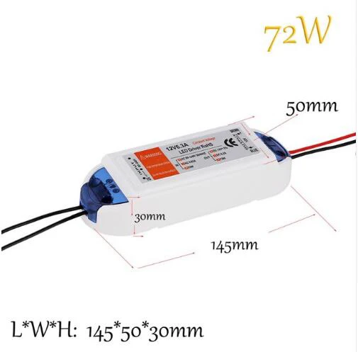 Zasilacz LED 12V do taśm - transformator adapter 18-100W Brązowy