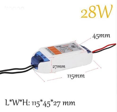Zasilacz LED 12V do taśm - transformator adapter 18-100W Czarny