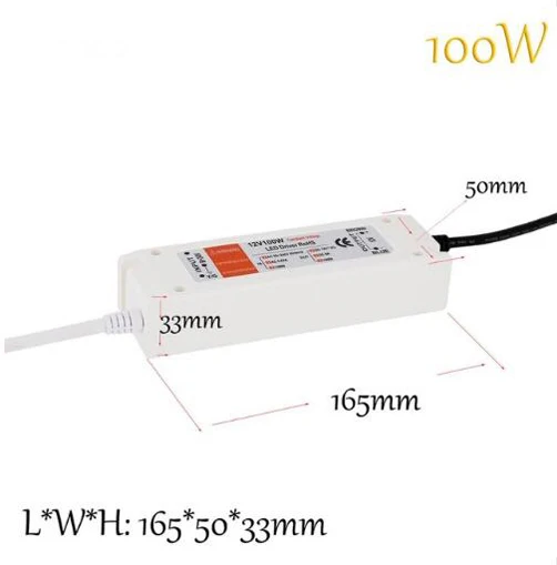 Zasilacz LED 12V do taśm - transformator adapter 18-100W Złoto