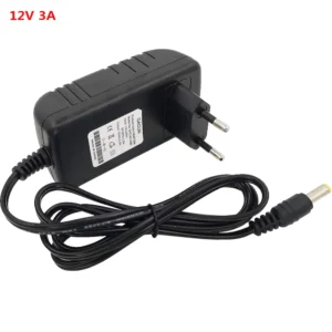 Zasilacz LED 5V/12V/24V 3A do taśm i kamer CCTV Czarny