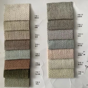 Zasłona szenilowa Jacquard w stylu chińskim – retro bawełna i len żółty