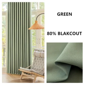 Zasłona zaciemniająca Jacquard 80-90% na wymiar 310 cm wysokości Zielony