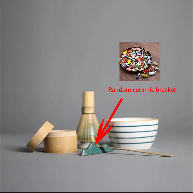 Zestaw do matcha bambusowy trzepaczka miseczka i łyżeczka Armijna zieleń
