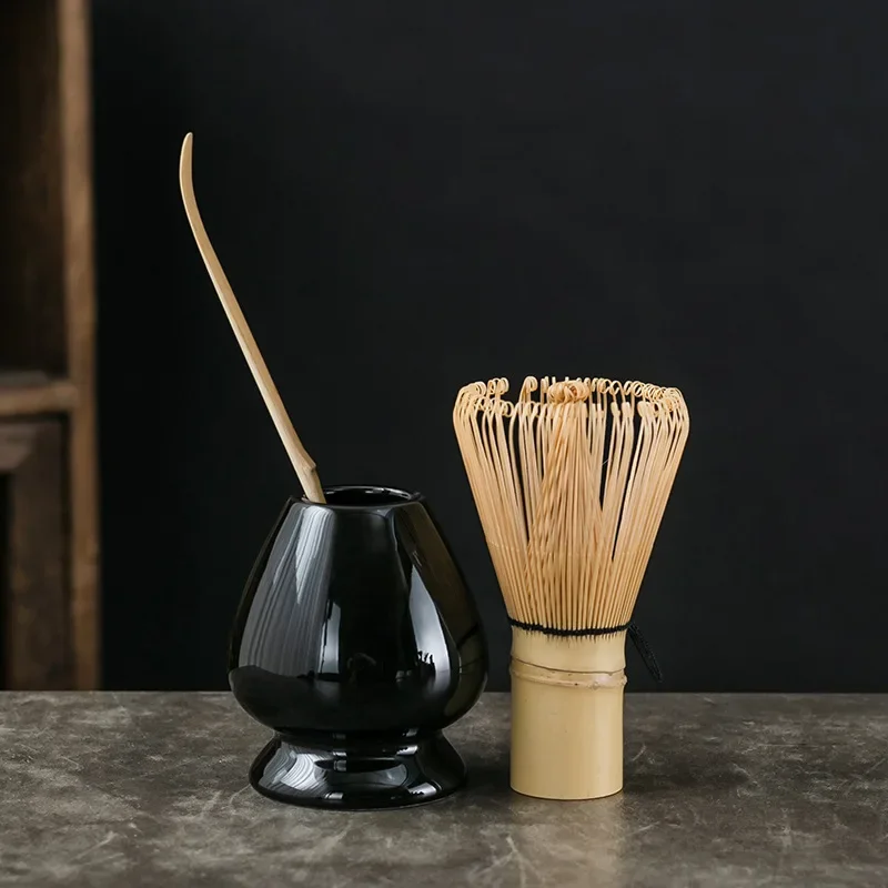 Zestaw do matchy 3w1 trzepaczka łyżeczka i miska Khaki